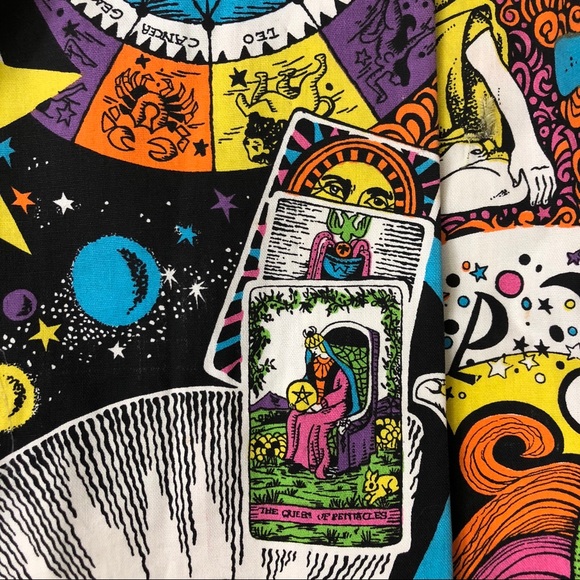 1960’s 1970’s Occult & Mysticism Print Skirt RARE - Picture 6 of 8